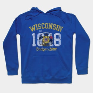 Vintage Wisconsin Badger State Hoodie